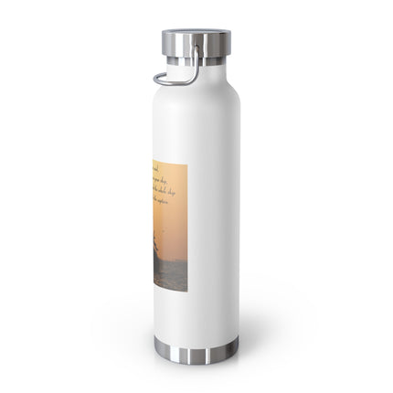 Inspirational Copper Vacuum Insulated Bottle | 22oz Travel Mug for Adventure Lovers