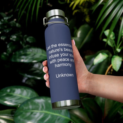22oz Insulated Bottle — "Let the essence of nature's beauty" Inspirational Quote