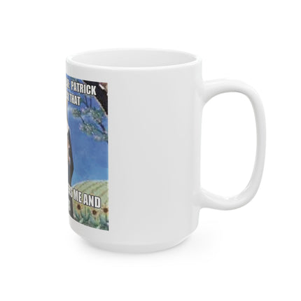 St. Gertrude Cat Mug — “No one remembers me and my cats” Ceramic Coffee Cup