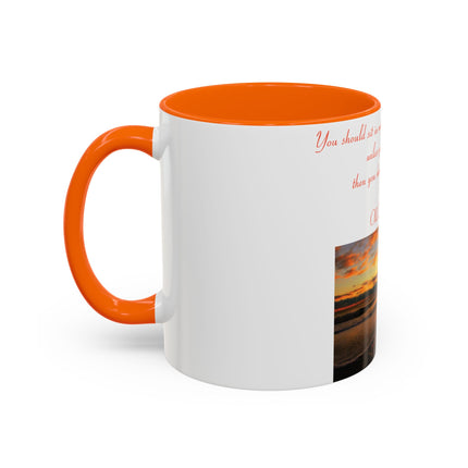 Zen Quote Accent Mug – 11oz Ceramic Cup for Meditation Lovers