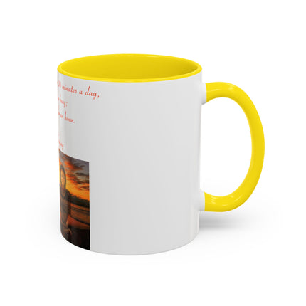 Zen Quote Accent Mug – 11oz Ceramic Cup for Meditation Lovers