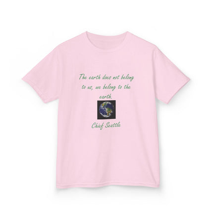 Kids Tee – “We Belong to the Earth” Quote – Eco-Friendly
