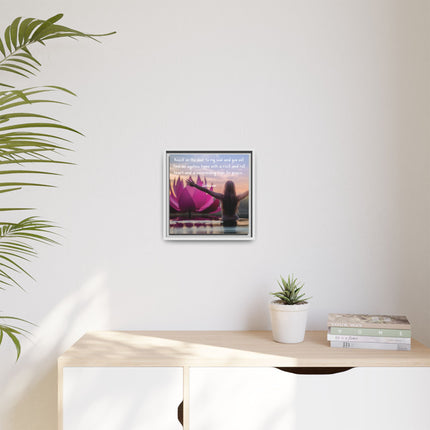 Framed Wall Art - 'Ageless Hippie' Inspirational Yoga Canvas