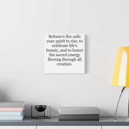 Beltane Quote Canvas Wall Art