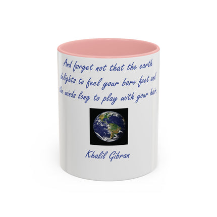Nature Quote Accent Mug – 11oz Ceramic with Gibran Verse
