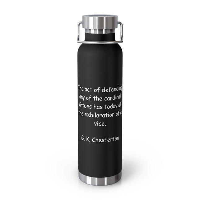 Defend Virtue Bottle – 22oz Insulated | Chesterton Quote