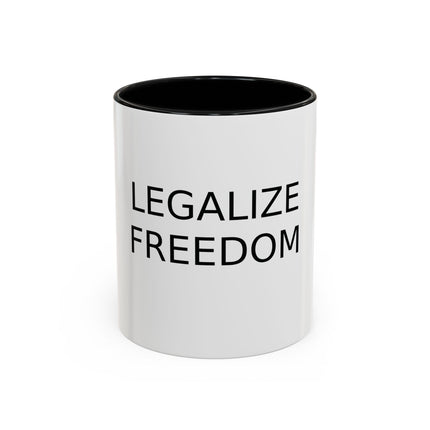 Legalize Freedom Accent Coffee Mug – Colored Handle 11/15oz