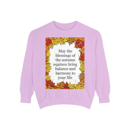 Autumn Equinox Blessings Sweatshirt – Fall Leaves Harmony Crewneck