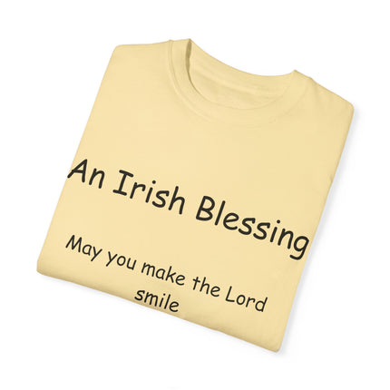 Irish Blessing Tee | Graceful Quote on Soft Garment-Dyed Cotton