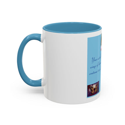 Butterfly Kindness Accent Coffee Mug — Rumi Inspirational Quote (11/15 oz)