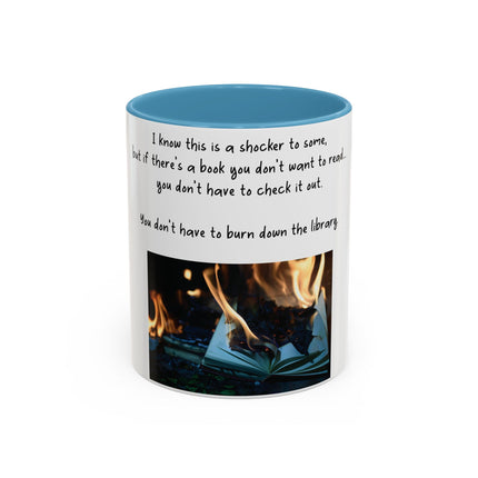 Bookish Statement Mug – 11oz Accent | Anti-Censorship Design
