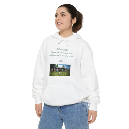 Flower Child Hoodie — 1960s Festival Wildflower Photo Design