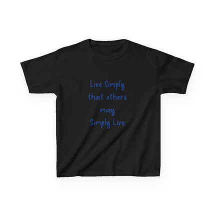 Live Simply Kids Tee – Inspirational Heavy Cotton Shirt for Youth