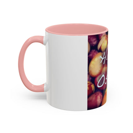 Ostara Accent Mug – 11oz Ceramic Cup with Colored Egg Design