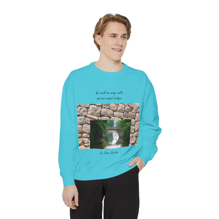 Newton Quote Sweatshirt – Garment-Dyed Unisex Pullover for Reflection