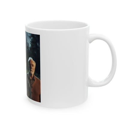 Moonlit Mystery Ceramic Mug — Vintage Trio Forest Scene (11oz, 15oz)