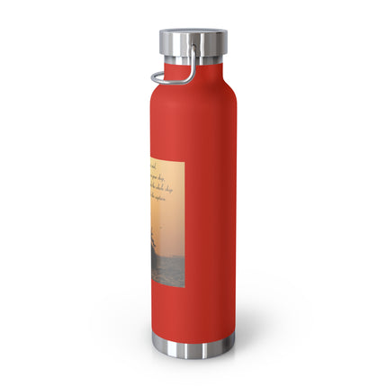 Inspirational Copper Vacuum Insulated Bottle | 22oz Travel Mug for Adventure Lovers