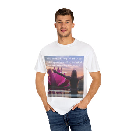 Inspirational Unisex Garment-Dyed T-shirt for Peace Lovers