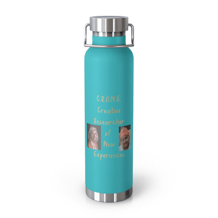 C.R.O.N.E. 22oz Copper Insulated Water Bottle - Creative Researcher of New Experiences