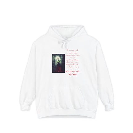 Witch Healer Hoodie — "Blessed Be the Witches" Meditative Witch Prayer Design