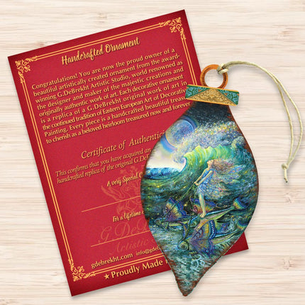 Surfers Dream Wooden Ornaments by Josephine Wall - Coastal Sea-Life Decor - 845622-JW-3