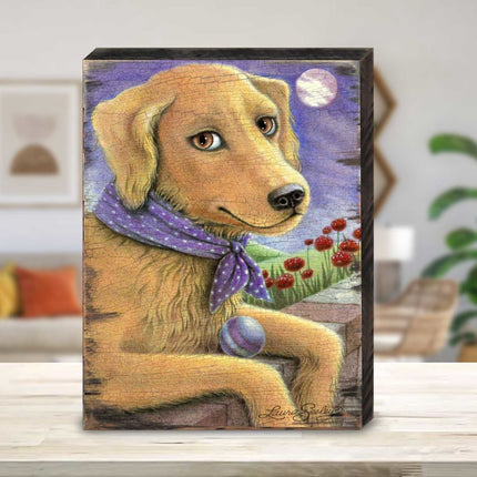 Flowers Fetch & Fun Wooden Wall Art by Laura Seeley - Pets Dog and Cats Decor - 8511111B-0