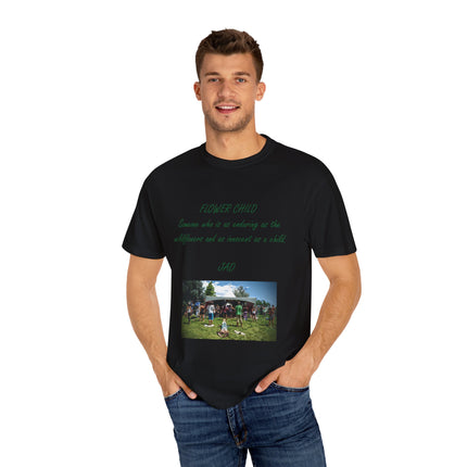 Flower Child Unisex Garment-Dyed T-Shirt – Vintage Inspiration for Free Spirits