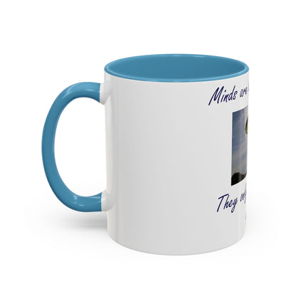 Parachute Quote Accent Mug – 11oz Ceramic Cup for Open Minds
