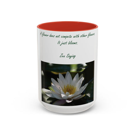 Zen Blossom Coffee Mug - Inspirational Nature Quote - 15oz