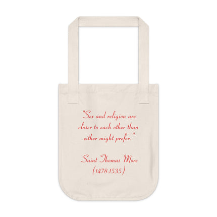 Organic Canvas Tote – Saint Thomas More Quote – Eco-Friendly