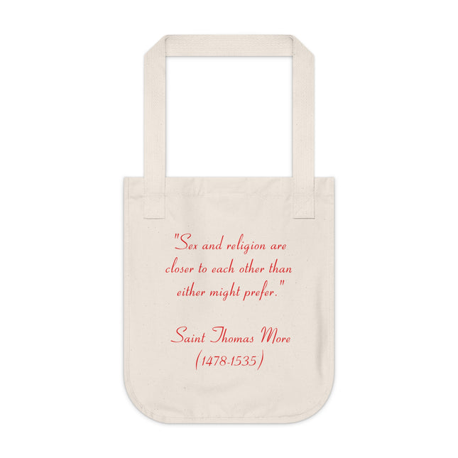 Organic Canvas Tote – Saint Thomas More Quote – Eco-Friendly