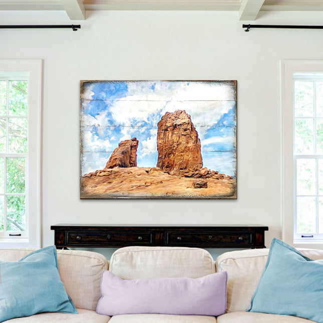 Hogge Canyons Landscape Wooden Wall Art by Nature Wonders - Nature Wildlife Decor  - 95276B-0