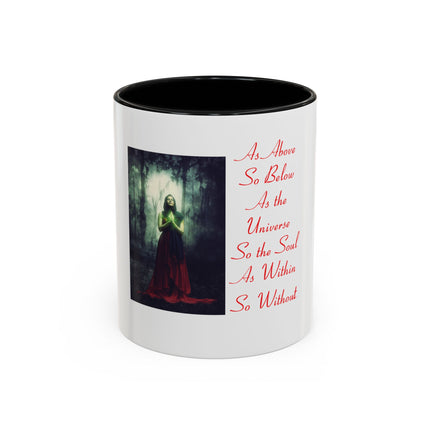 Witchy Forest Coffee Mug — 'As Above So Below' Spiritual Pagan Tea Cup (11/15oz)