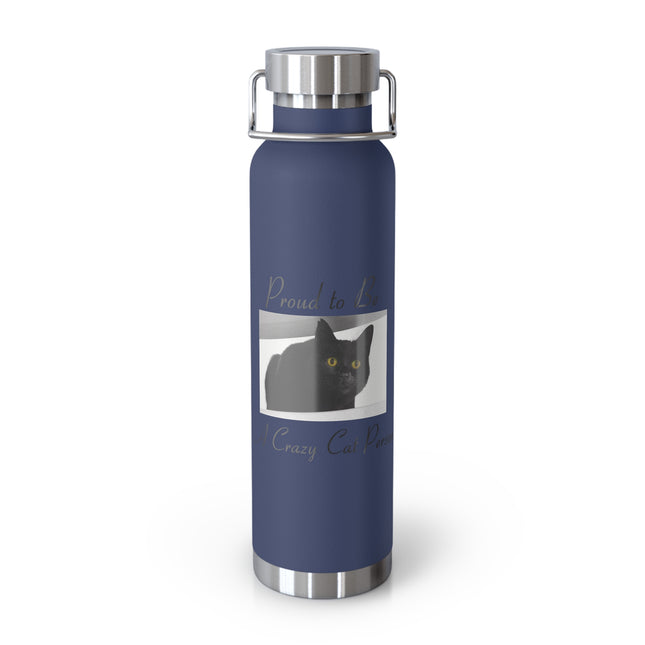 Proud Cat Parent Insulated Bottle – 22oz Travel Gift for Cat Lovers