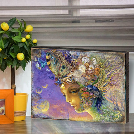 Eternal Love Fantasy Wooden Wall Art by Josephine Wall - Fantasy Decor - 852115-JW-4