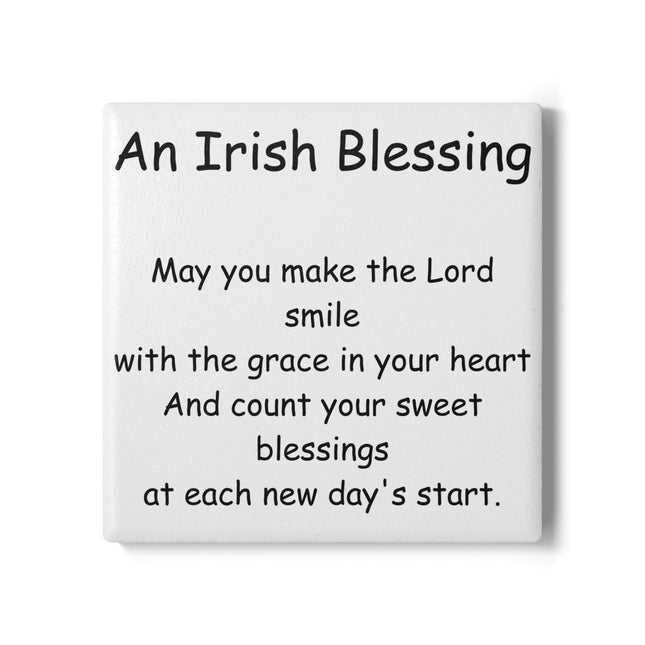 Inspirational Irish Blessing Ceramic Coaster