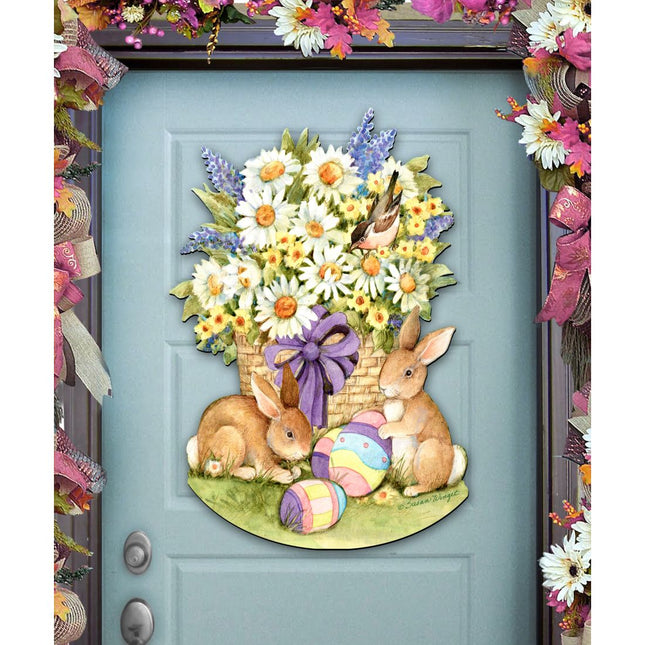 Spring Bunny Easter Door Decor by Susan Winget - Easter Spring Decor - 8471301H-SW-0