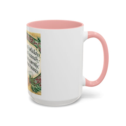Blessed Be Your Holidays Coffee Mug — Holiday Celtic Greeting Accent Mug (11/15oz)
