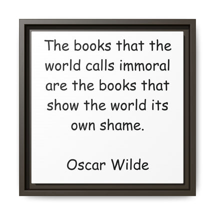 Oscar Wilde Quote Matte Canvas Print — Framed Literary Wall Art