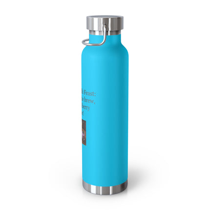 22oz Copper Vacuum Bottle – 'A Lughnasadh Feast' Bread, Brew & Bilberry Mousse Design
