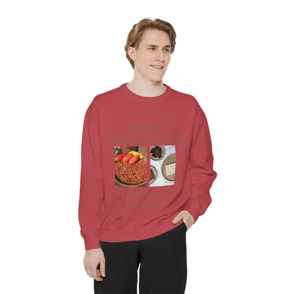 Cacao Sweatshirt - The Food of the Gods - Unisex Garment-Dyed Comfort