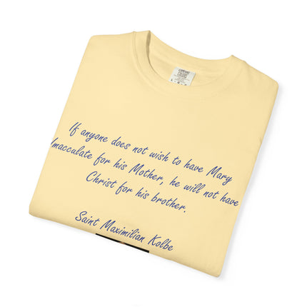 Saint Maximilian Kolbe Inspirational T-Shirt - Unisex Garment-Dyed Tee