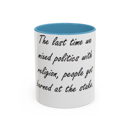Politics & Religion Accent Mug – 11oz – Bold Conversation Starter