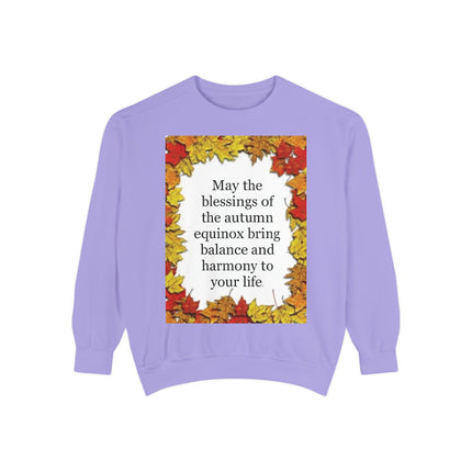 Autumn Equinox Blessings Sweatshirt – Fall Leaves Harmony Crewneck