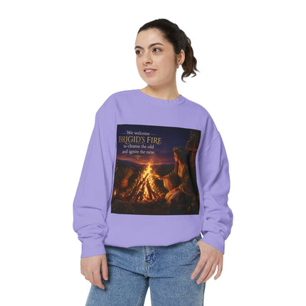 Brigid's Fire Sweatshirt — Celtic Pagan Imbolc Winter Ritual Crewneck