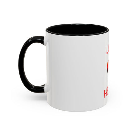 Love Heals Accent Coffee Mug — 11/15oz Heart Healing Gift
