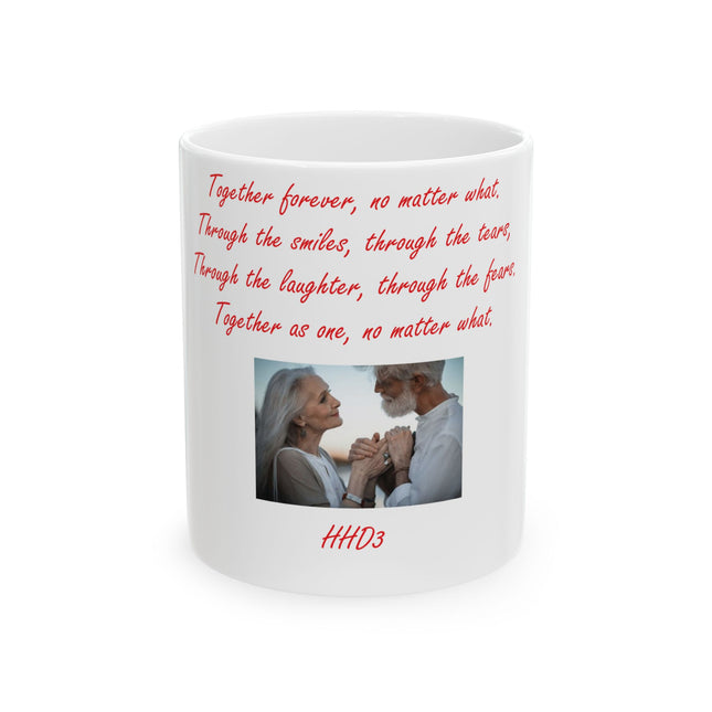 Romantic Ceramic Mug – “Together Forever” – 11oz Drinkware