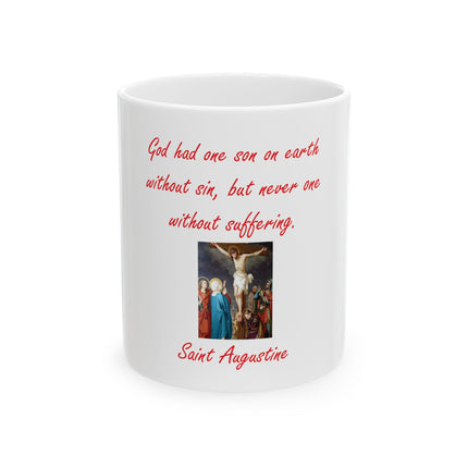 Saint Augustine Quote Ceramic Mug — Inspirational Christian Gift (11oz/15oz)