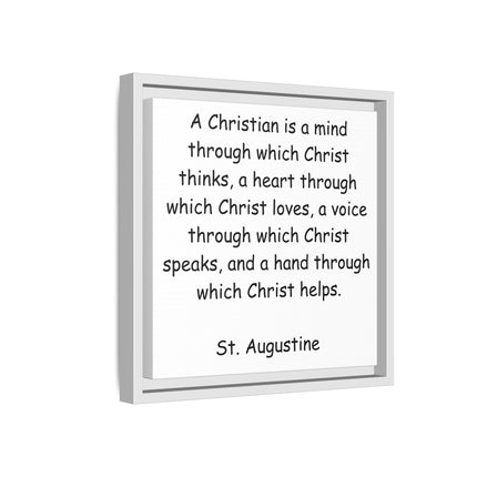 Canvas Wall Art - "A Christian is a mind..." St. Augustine Inspirational Quote (Framed)