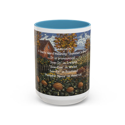 Samhain Pumpkin Spice Accent Coffee Mug — Autumn Harvest 11/15oz